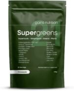 GN Super Greens 21 Powder (150g) with KSM-66 Ashwagandha, Actazin & Livaux Golden Kiwi, Alfalfa & More | Superfood - Pineapple Flavour Supergreens | Made in The UK - Image 2