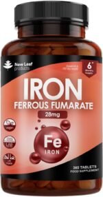 Gentle Iron Tablets 28mg High Strength Ferrous Fumarate Iron - Vegan Iron Supplements for Men and Womens Health - Reduction in Tiredness and Fatigue, Supports Immune, Health and Energy - Image 2