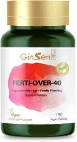 GinSen Ferti Support 150 Capsules, Women Fertility Supplement, Vegan Approved, Herbal Extract & Vitamins Made in UK - Image 2
