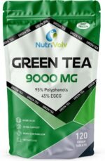 Green Tea Tablets Pure Vegan Weight Loss Pills 9000mg Keto Diet Slimming Supplements for Men and Women Gluten-Free & Metabolism Booster — Pack of 120 - Image 2
