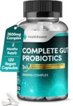 HealthEssent Complete Gut Probiotics 2600mg – 3-in-1 Formula with Psyllium Husk Fibre & Collagen – Supports Digestion, Relieves Bloating, Strengthens Gut Lining – 120 Capsules (2-Month Supply) - Image 2