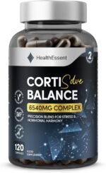 HealthEssent CortiSolve Complex 6540mg – Cortisol Support Supplement with Ashwagandha, Rhodiola, Magnesium & L-Theanine – Natural Adaptogen for Balance, Focus & Weight Goals – 120 Capsules - Image 2