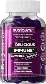 Immune Support Complex Gummy | Elderberry Extract 2000mg, Vitamin C and Zinc | Blueberry Flavour | 60 Vegan Gummies | Boost Immune System by NUTRIGUMS® - Image 2