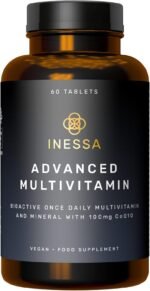 Inessa Multivitamin with CoQ10 100mg, Vitamin D3 2000 IU, K2 100mcg, B Complex, Vitamins A 800mcg, Folic Acid as 5-MTHF 400mcg, Zinc 20mg and Lutein - Image 2