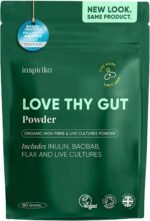 Inspiriko Organic Prebiotics for Gut Health - Award-Winning 10-in-1 Gut Health Powder with Superfoods, Inulin, Probiotics and Prebiotics. No Added Sugar, Made in UK, 180 Grams - Image 2