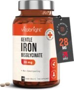 Iron Supplements for Women & Men | 28mg | 180 Gentle Iron Tablets | High Strength Ferrous Bisglycinate | Non Constipating | Supplements for Tiredness and Fatigue | VitaBright - Image 2