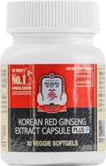 Jung Kwan Jang Korean Red Ginseng Extract Capsules Plus All-in-1 Focus Pills for Men & Women, Natural Energy Supplements,Circulation, Immune Support, Brain Booster - 30 Capsules CheongKwanJang - Image 2