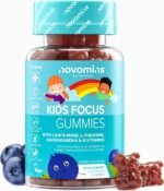 Kids Focus Gummies – Nootropic High Strength Brain Supplement for Children – 9 Focus, Energy, Positive Mood Vitamins– Lions Mane, Ginseng, B12, Iodine – Vegan - by Novomins - Image 2