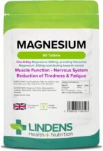 Lindens 500mg Magnesium Tablets | 90s 1-a-Day | UK Made | Tiredness, Muscle Function, Energy, Bones, Teeth, Nervous System | Letterbox Friendly | Vegan - Image 2