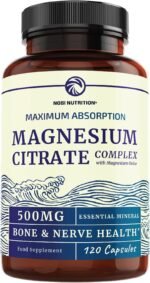Magnesium Citrate Complex | 500 MG | High Absorption Magnesium Supplements for Calm, Relaxation, Regularity & Digestion Support with Elemental Magnesium | Gluten-Free, Soy-Free | 120 Capsules - Image 2