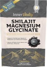 Magnesium Glycinate 1200mg + Shilajit Minerals for Sleep, Relaxation & Natural Energy, 2-in-1 High Strength Supplement - 90 Capsules Mineral Support Made in UK by Inner Vitality - Image 2