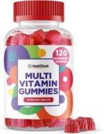 Multivitamin 120 Gummies (4 Months Supply) -Raspberry Flavour Adult Gummies with 11 Vital Vitamins & Minerals - High Strenght- Vitamin D, Zinc, Vitamin C + B - Health + Immune Support - Image 2