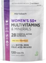 Multivitamins for Women 50+ | 4 Months Supply | 28 Essential Vitamins & Minerals Including Biotin, Iron, Folic Acid, B6, B12, Calcium, Zinc, Vitamin C & More! | 120 Vegan Tablets | by Horbaach - Image 2