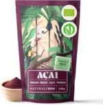 NaturaleBio Organic Acai Berries Powder - Freeze-Dried - 100g. Brazilian Acai, Lyophilised, Raw. Extract from Açai Berry Pulp. Vegan & Vegetarian Friendly - Image 2