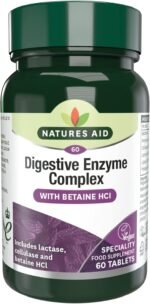 Natures Aid Digestive Enzyme Complex – Supports Digestion, Bloating & Discomfort Relief and Nutrient Absorption – Betaine HCl - Vegan, Vegetarian, Non-GMO – 60 Tablets - Image 2