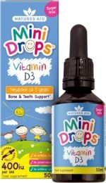 Natures Aid Mini Drops Vitamin D3 50ml for Infants & Kids - Bone, Teeth, Health & Immune System Support - Sugar Free, Vegan, Gluten-Free, Non-GMO - Growth Support for Children Age 0-5 Dropper Included - Image 2