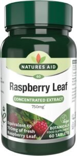 Natures Aid Raspberry Leaf Tablets 750mg Equivalent – High Potency Support for Women’s Health & Menstrual Comfort Support - Botanical Supplement – Vegan, Non-GMO, Gluten-Free – 60 Tablets - Image 2