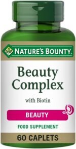 Nature’s Bounty Beauty Complex with Biotin, Pack of 60 – Supports Hair, Skin, Nails - Collagen with Vitamins A, C, E – Vegetarian, Vegan - Image 2