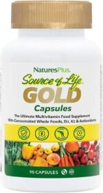 NaturesPlus Source of Life Gold Capsules - Whole Food Based Multivitamin for Men and Women, Energy, Immune, Focus - Gluten Free, Vegan - 90 Capsules - Image 2