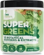 New Nature Super Greens Powder - 15-Ingredient Superfood Blend - Vegan, Sugar-Free, No Additives - Made in Germany - 50 Servings (250g) - Image 2