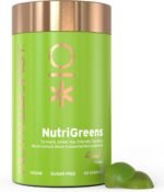 Nutriburst - NutriGreens - 22 Fruits + Vegetables + Herbs + Mushrooms + Live Bacteria Cultures - Boosted with Vitamins: Zinc, VIT C, D3, B5, B6, B12-60 Gummies 1 Month Supply - Suitable for Vegans - Image 2