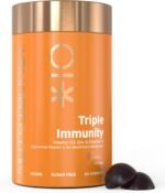 Nutriburst Triple Immunity - Liposomal Vitamin C (100mg), D3 (20µg), Zinc (7.5mg) + Elderberry Extract - Immune & Wellbeing Support - Vegan, Sugar Free Supplement - 60 Berry Gummies - 1 Month Supply - Image 2