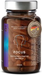 N°4 Focus - Nootropics Brain Supplement - with Lions Mane, Ginseng and Ginkgo Biloba, Bacopa Monnieri, CDP Choline, Vitamin B Complex - Cognitive Enhancer for Concentration & Memory - 60 Capsules - Image 2