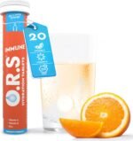O.R.S Immune Hydration Tablet with Electrolytes, Vitamin D, Vitamin C and Zinc for Wellnes & Recovery | Vegan, Gluten-Free & Low-Calorie Electrolyte Tablets with Vitamins, Orange Flavour, 20 Tablets - Image 2