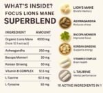 OUSH Organic Lions Mane Supplement 4000mg with Ashwagandha, Vitamin B Complex, 180 Vegan Capsules - Lion's Mane Mushroom 10:1 Extract, UK Made for Mental Performance & Nervous System - Image 2