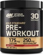 Optimum Nutrition Gold Standard Pre Workout Powder, Energy Drink with Creatine Monohydrate, Beta Alanine, Caffeine and Vitamin B Complex, Nutrition Supplement, Fruit Punch Flavour, 30 Servings, 330 g - Image 2