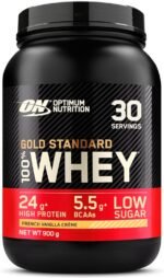 Optimum Nutrition Gold Standard Whey Protein Powder Muscle Building Supplements With Glutamine and Amino Acids, French Vanilla Creme, 30 Servings, 900 g, Packaging May Vary, 891 - 908 g - Image 2