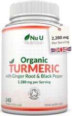 Organic Turmeric Ginger & Black Pepper 2280mg - 240 Vegan Capsules not Tablets - High Strength Tumeric Curcumin - Joints Herbal Supplement for Men and Women - Made in The UK - Nu U Nutrition - Image 2