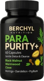ParaPurity+ Herbal Detox & Gentle Cleanse, Gut Health & Digestive Support Supplement - Black Walnut, Wormwood, Clove, Psyllium, Moringa & Dandelion, Colon Cleanse, 60 Vegan Capsules - Image 2