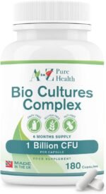Premium Bio Cultures Complex 180 Capsules (6 Month’s Supply) | High Strength Probiotic | Vegan Multi Strain Probiotic | Lactobacillus Acidophilus & Bifidobacterium | Supports Digestive Health - Image 2