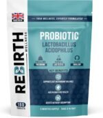Probiotics for Gut Health - 180 Tablets - Lactobacillus Acidophilus Probiotic - Probiotics for Women and Men - Gluten Free and Vegan Friendly - Made in UK - Rebirth Wellness - Image 2