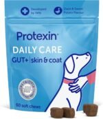 Protexin Daily Care Gut+ Skin & Coat | 60 Probiotic Dog Chews, Salmon and Sweet Potato Flavour Pet Supplement | Probiotics for Dogs - Image 2