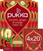 Pukka Herbs | Turmeric Active Organic Box |Tea With Ginger, Turmeric, Nettle & Orange | Ideal For Boosting Energy | 4 Packs | 80 Plant Based Biodegradable Tea Bags - Image 2