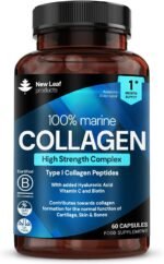 Pure Marine Collagen 100% Marine Collagen Type 1 Hydrolysed Collagen Peptides Enhanced with Hyaluronic Acid & Vitamin C -Essential Amino Acids - Collagen Supplements for Women and Men, 60 Capsules - Image 2