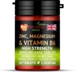 Red Label Health Zinc Magnesium and Vitamin B6 Tablets Pack of 120 Tablets (4 Months Supply), High Strength Supplements for Men & Women, Sleep Aid, Muscle Recovery, Better Sleep, UK - Image 2
