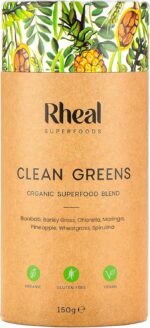 Rheal Clean Greens, 150g (30 Servings), Organic Greens Powder with Baobab & Freeze-Dried Pineapple, Supports Immunity, Digestion & Energy, No Sweeteners or Artificial Flavours - Image 2