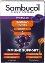Sambucol Natural Black Elderberry Immuno Forte Chewable Pastilles | Vitamin C | Zinc | Immune Support Supplement | 20 pastilles - Image 2