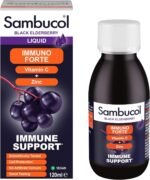 Sambucol Natural Black Elderberry Immuno Forte, Vitamin C, Zinc, Immune Support Supplement Liquid, Syrup, 120 ml (Pack of 1) - Image 2