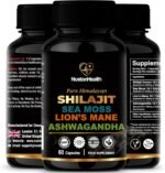 Shilajit, Sea Moss, Lion's Mane, and Ashwagandha Capsules - Comprehensive All-in-One Wellness Supplement for Mind, Body, and Vitality - 60 Vegan Capsules by NuetonHealth UK - Image 2