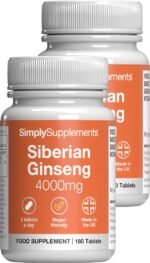 Siberian Ginseng Tablets | Supports Mental Performance & Reduces Fatigue | Suitable for Vegans and Vegetarians | 360 Tablets = 6 Months’ Supply | Made in The UK in Accordance with GMP Standards - Image 2