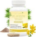 St John’s Wort Capsules 900mg Per Serving (10:1 Extract Equivalent. to 9000mg) | 0.3% Hypericin | Traditional Herbal Support for Mood & Natural Stress Support Supplement - 60 Capsules - Image 2