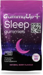 Sugar Free Sleep Gummies x 5 Servings Travel Pack | High Strength Natural Sources Fast Absorbing | Vegan Friendly | Gluten-Free | Chewable Berry Flavour | Gummy up - Image 2