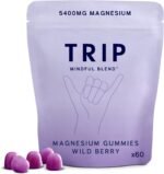 TRIP Magnesium Gummies, Wild Berry, 5,400mg Magnesium Citrate per Pack, 90mg x 60 Gummies, Highly Absorbable, Electrolyte Balance, Plant-Powered, Sugar-Free & 3rd Party Tested - Image 2