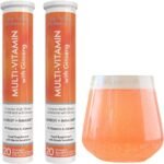 The Vegan Wellness Co. Multivitamin with Ginseng, 19 Nutrients for Energy + Immunity, 40 Effervescent Tablets - Orange and Passionfruit Flavour Immune Booster - Image 2