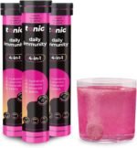 Tonic Health Daily Immunity Tablets - 4-in-1 Effervescent Multivitamins, Minerals & Phytonutrients - Vitamin D, Vitamin C and Zinc - Vegan, No Sugar- Max Strength Tablets, Raspberry & Lemon, 60 Count - Image 2