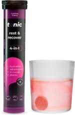 Tonic Health Rest and Recovery Effervescent Tablets - 300mg Elemental Magnesium, Ashwagandha, Lemon Balm - No Sugar, Magnesium Glycinate - Relax and Recharge, Calming Cherry 20 Count - Image 2